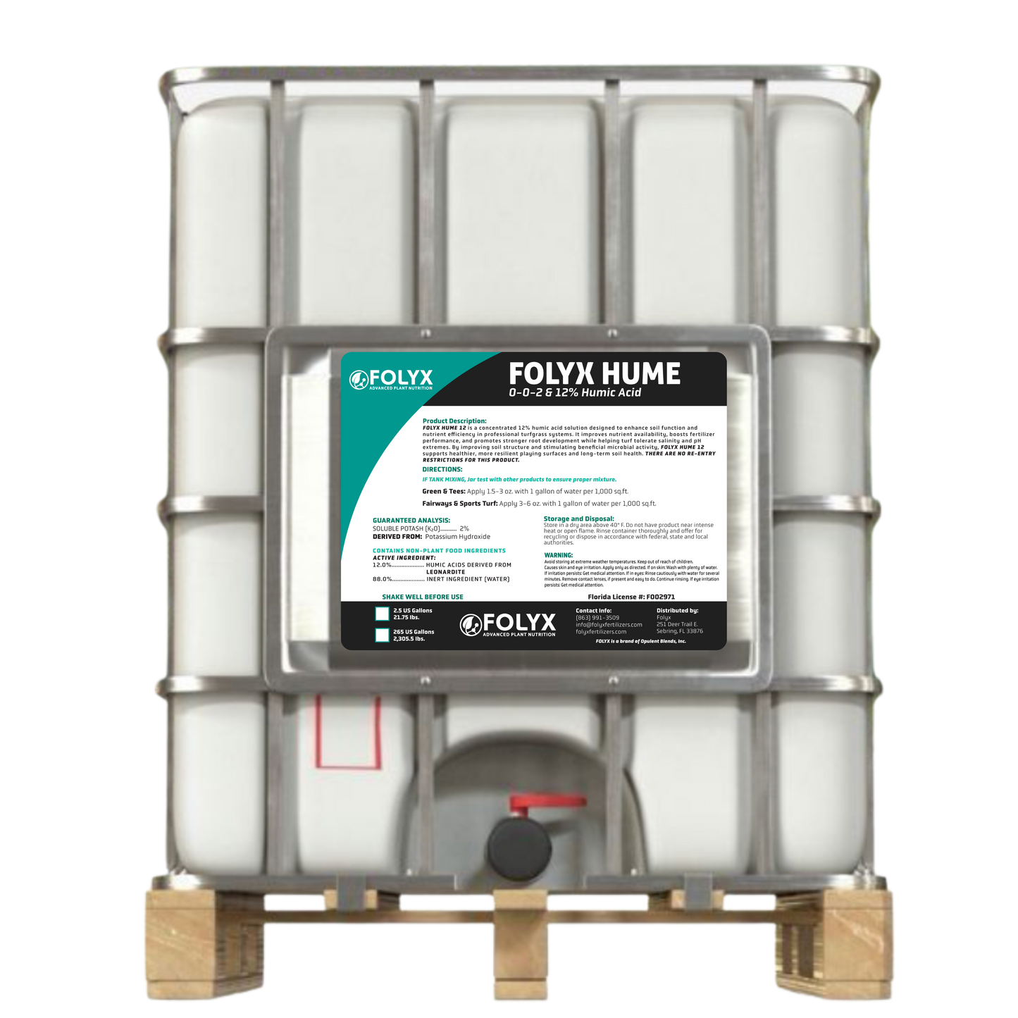 Folyx Hume 0-0-2 (12% Humic Acid)